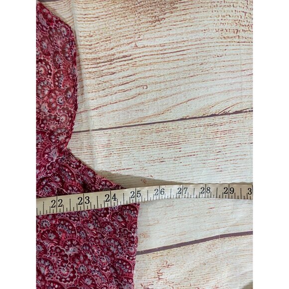 Loft Plus Women's Red Floral Flouce Tie Back Maxi Dress - 22 - Picture 10 of 16